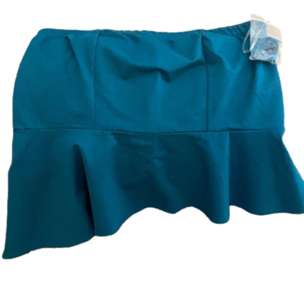 Lane Bryant Top Asymmetrical Removable Straps Teal 18/20 New Without Tags